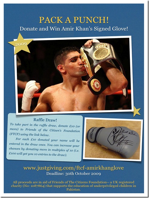 Amir Khan Glove Raffle